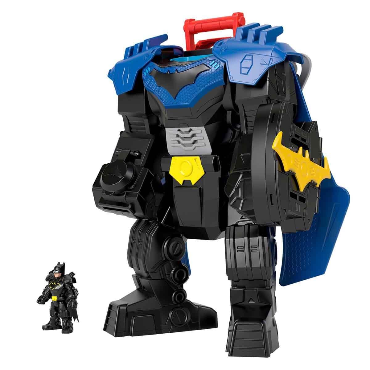 Fisher-Price Imaginext DC Super Friends, Batman Flight Mech with Lights, Sounds Motion & 3-inch Action Figure, 14.5-inch Toy Includes Launcher & Discs