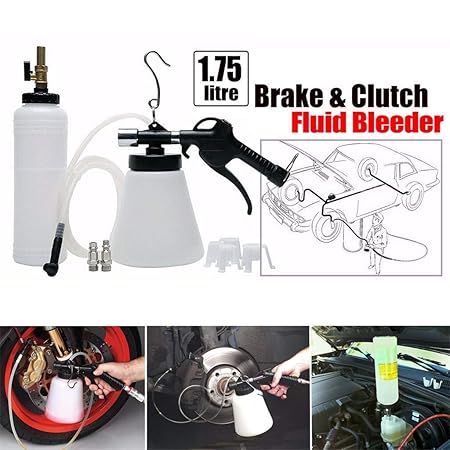 SMILEQ Bremsenentlüftungsgerät Nachfüllflasche Druckluft KFZ wechseln Bremsenentlüfter Druckluft Bremsenentlüftungsgerät, Bre