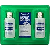 PhysiciansCare Wall-Mount Eyewash Station with Two 32 oz Bottles | Provide fast workplace eye irrigation with a wall-mount station holding two 32 oz eye wash bottles.