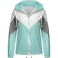 SoTeer Women's Waterproof Rain Jacket Lightweight Hooded Windbreaker Packable Active Outdoor Raincoat S-XXXL