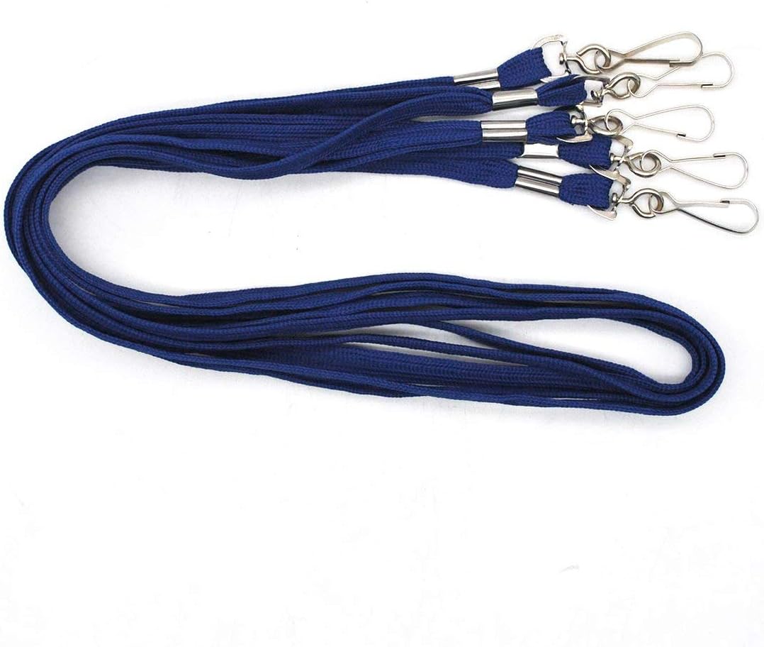 Bird 100 Pack Bulk Badge Lanyards for ID Badges - Neck Lanyard Name Tag ID Holder (Navy Blue, 100 Pack), Navy Blue,black - Image 5