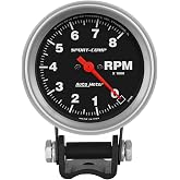 Auto Meter 3708 Sport-Comp Mini Competition Tachometer,2.625 in.