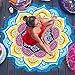 57 Inch Mandala Roundies，Cozime Gypsy Polyester Tablecloth Beach Towel Beach Throw, Indian Mandala Tapestry, Yoga Mat, Picnic Mat, Table throw Table Cover (Tassel Blue and Yellow)