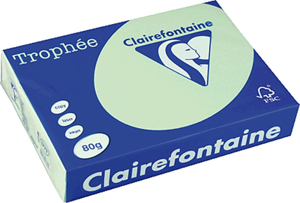 Clairefontaine Tropheé Pastell 1777C Copy Paper DIN A4 Green 80g/m2 500 Sheets