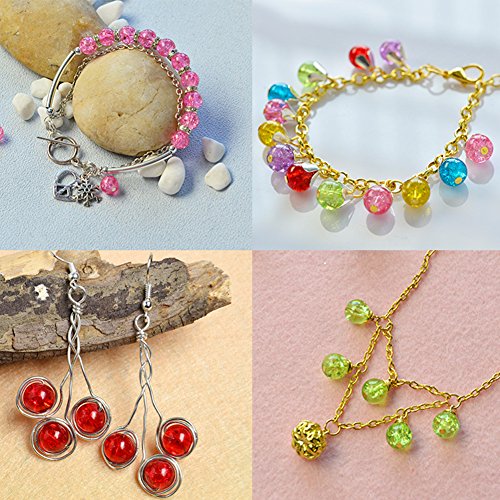 6 Pandahall+Handcrafted+Crackle+Lampwork+Assortment