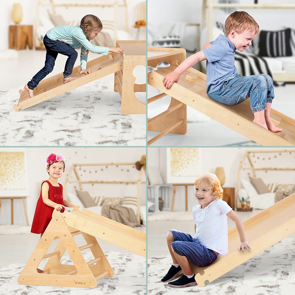 Mua ikkle Climbing Ramp and Slide, Reversible Wooden Slide Kids' Indoor ...