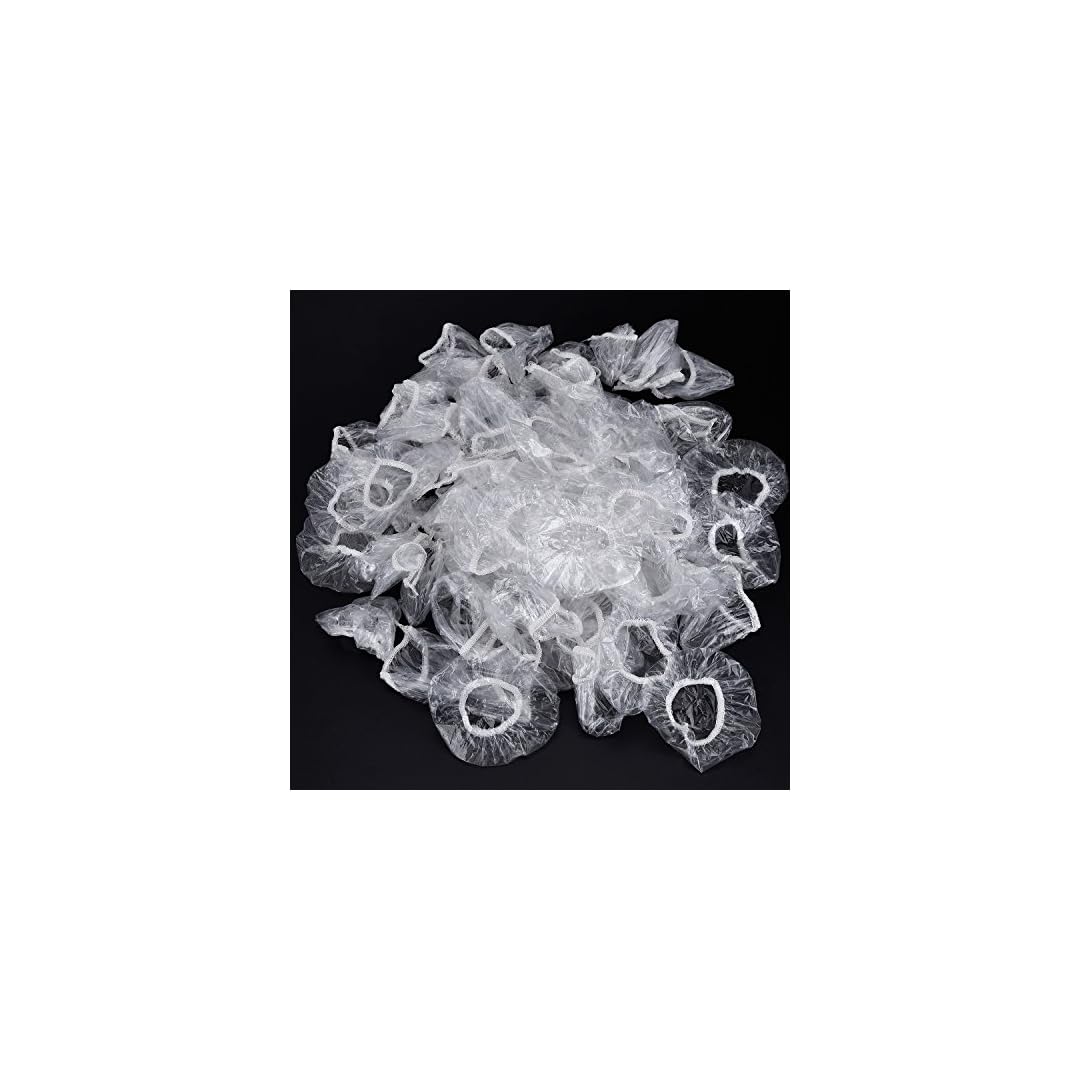 Outus 100 Pack Clear Disposable Ear Protectors Waterproof Ear Covers