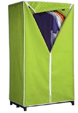 Ordinett Single Canvas Wardrobe Pink Blue Green Canvas Zip Up