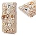 EVTECH Note 4 Case,Galaxy Note 4 Case 3D Handmade Bling Crystal Full Diamond Pendant Colorful Flowers and Shiny Rhinestone Clear Cover Hard Case for Samsung Galaxy Note 4 SM-N910S SM-N910C