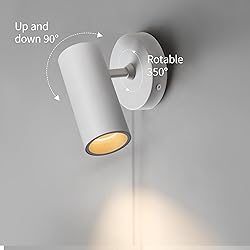 Aisilan 2 Pack LED White Plug in Spotlight with