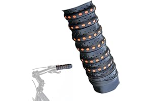 PU Handlebar Wrap - Motorcycle Bar Tape Road Cycling Grip Cover, Shock Absorbent | Anti Slip Wear Resistant Leather Tape, Com