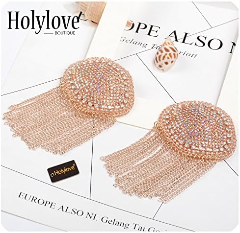 Holylove 2pcs Nipple Covers costume with Tassels for Women Lingerie Music Festival Accessories Beachwear Swim Pool