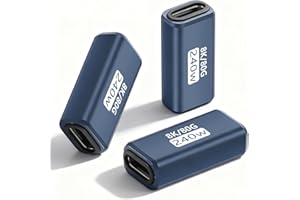 CERRXIAN 3 Pack 240W USB C Coupler, USB C Female to Female Adapter 80 Gbps Charge OTG Converter Speed Data Transfer & Fast Ch