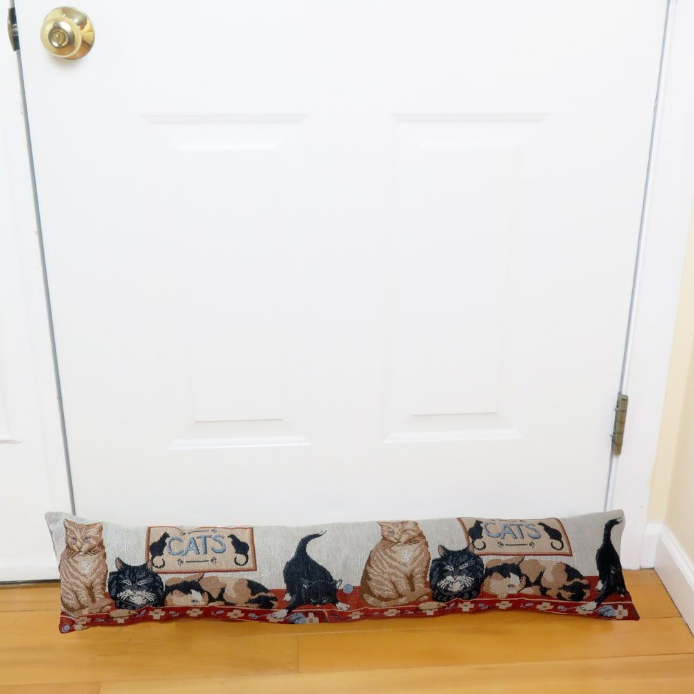 Draft Stoppers - 2 Pack - Evelots Cat Door/Window Draft Stoppers-Stop Cold Air/Hot Air/Dust/Noise-38 Inches Long