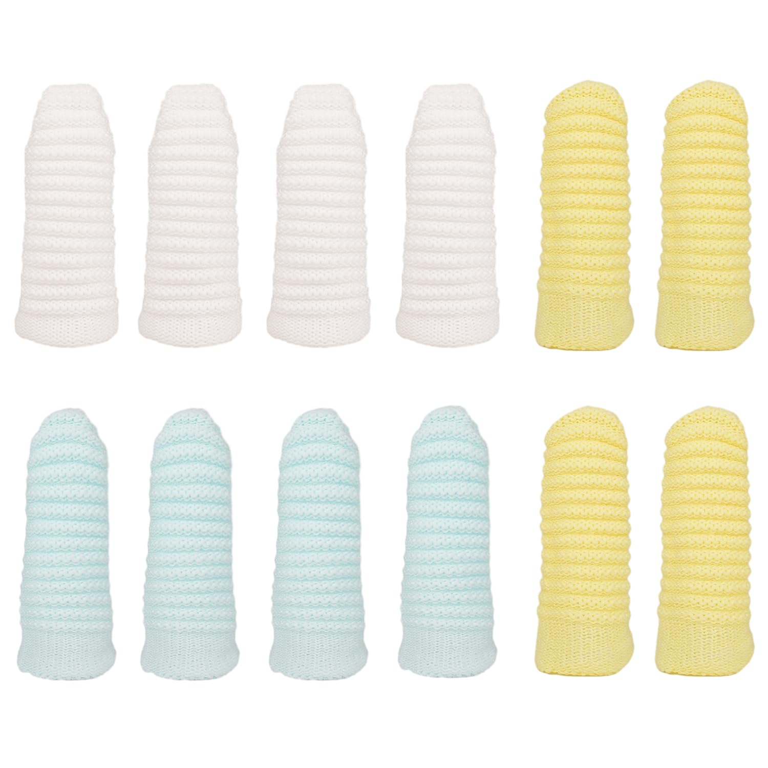 Lezevn 12Pcs Dog Finger Toothbrush Full-Surrounded Bristles Dog Tooth Brush Reusable Dog Teeth Cleaning Brush