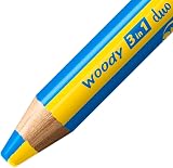 STABILO Woody 3 in 1 Deskset 15 Pencils with 10 Colours and Sharpening Container view 5