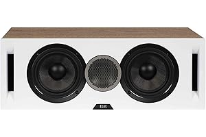 ELAC Debut Reference C5.2 Center Channel Speaker - White Baffle, Oak Cabinet