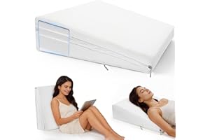 CRAURU Adjustable Bed Wedge Pillow for Sleeping, Ergonomic Triangle Elevated Pillow for Acid Reflux,GERD,Snoring,Sleep Apnea,