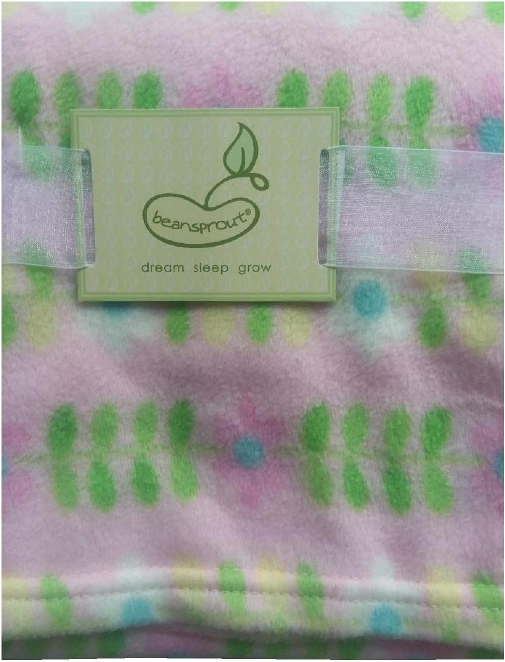 BABY BLANKET BEANSPROUT PINK DAISY 30"X36