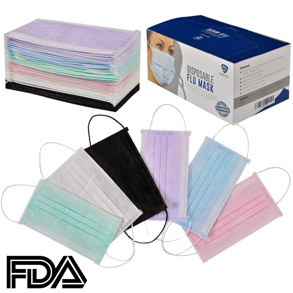 Disposable Surgical Face Masks (50 Pcs) For Pollen Dust Medical Allergy