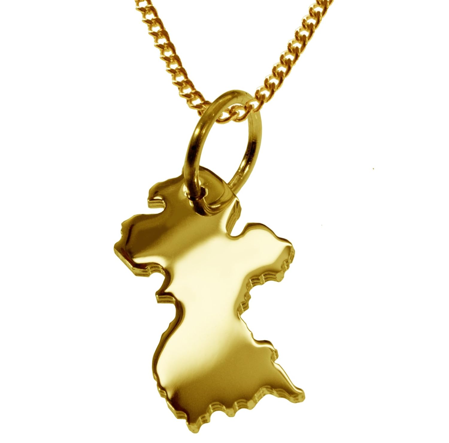 Guyana Pendant Solid 585 Yellow Gold Necklace Amazon.co.uk Jewellery