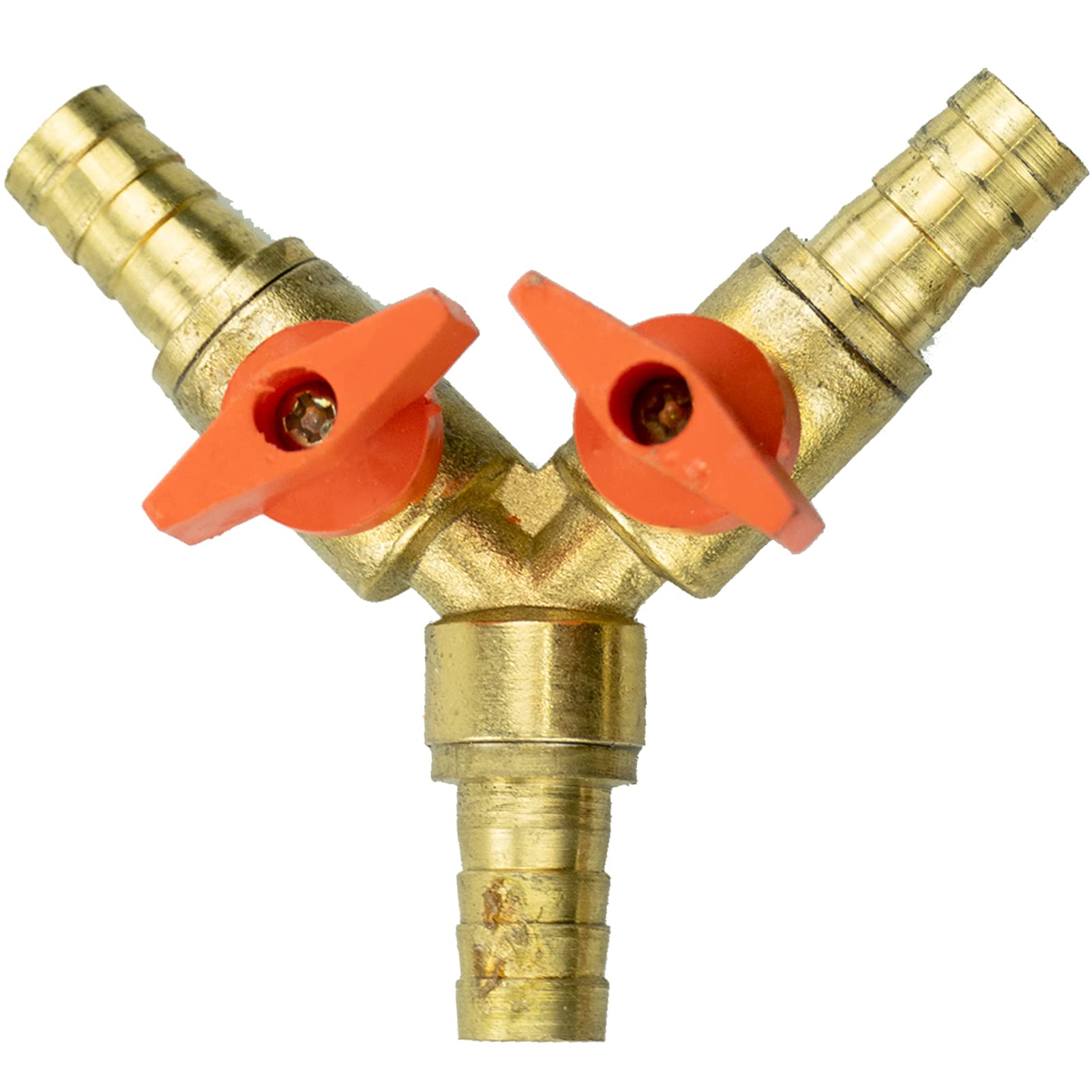 REBECASKYENS 1PC Brass Double Hose Connector Garden Hose Diverter Brass Faucet Connector For Fuel Water