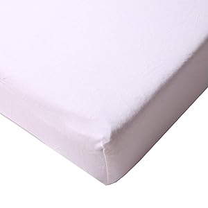Big Oshi Fitted Crib Sheet - Fits Full Size Baby Crib or Toddler Bed Mattress - Fits Mattresses up to 8 Inches Deep - Knitted, 100% Cotton, White