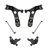 TRQ 6 Piece Front Suspension Kit Control Arms Ball