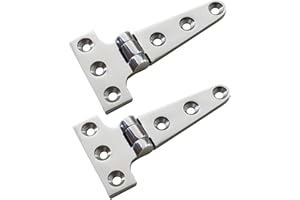 2 Pieces of 316 SS Marine Grade Heavy Duty T Hinge 4'' x 2" Casting Hinge for Boat& AUTO