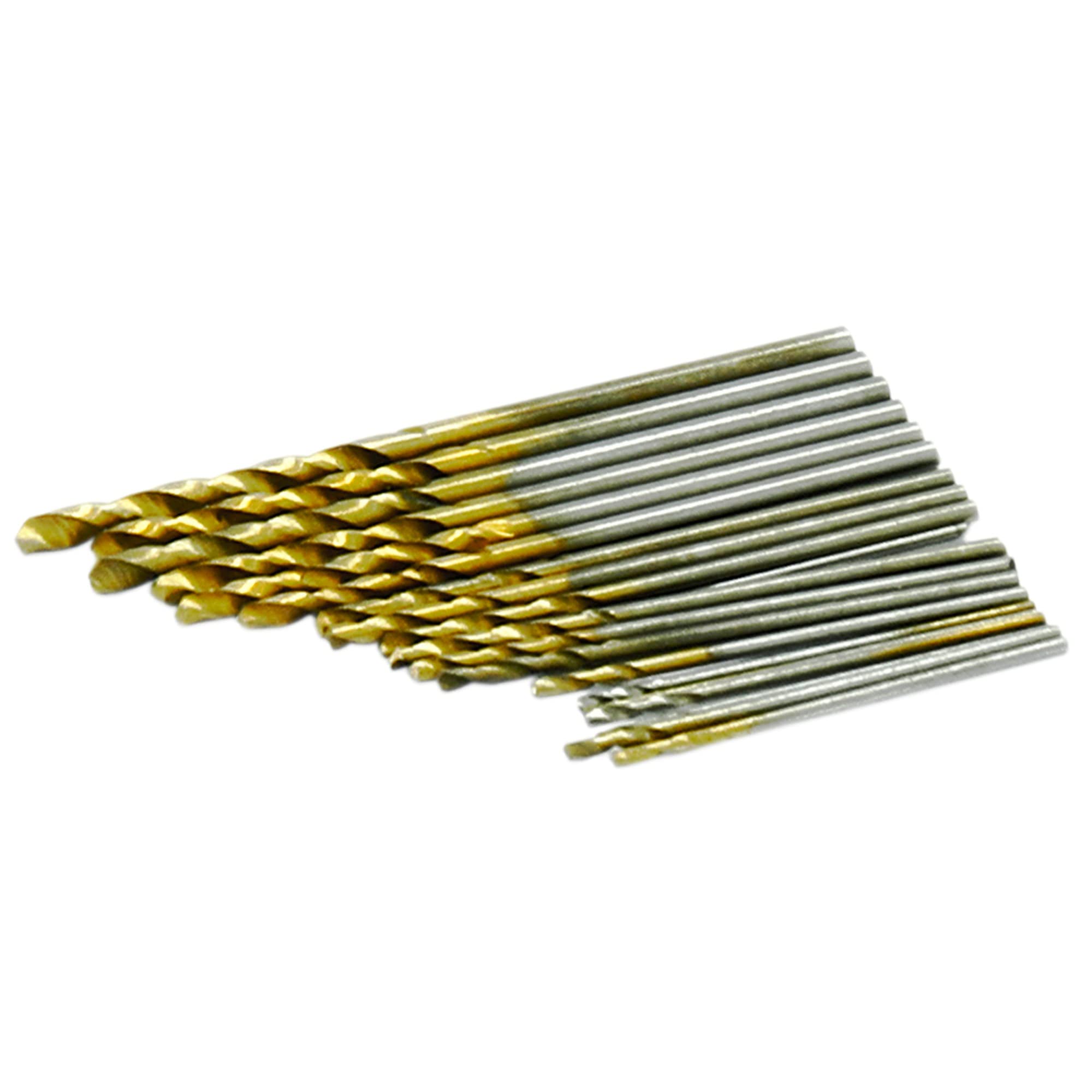 Rolson 48304 20 pc 0.3-1.6 mm Micro HSS Drill Bit Set