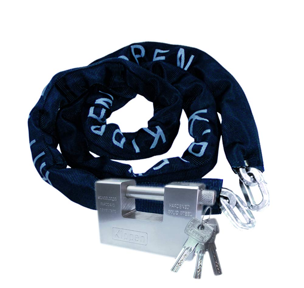 KIPPEN 2011C1 Anti-Theft Chain with Anti-Theft Lock for Motorcycle and Scooter, Steel