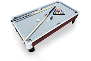 DRM 40 Inch Pool Table Top, 3.5FT Mini Pool Table Top, Small Wooden Snooker Tabletop, Billiards Tabletop Set with Full Access