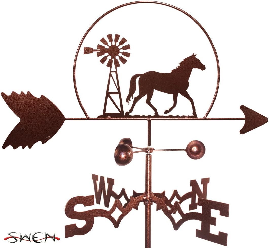 Weathervanes - SWEN Products Hand Made Quarter Horse Windmill Garden Stake Weathervane ~New~