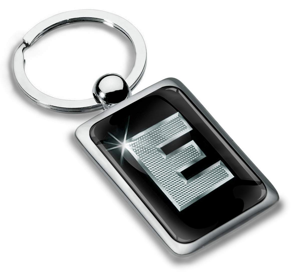 Biomar Labs Letter Keychain Alphabet Initial Keyring 3D Metal Stainless Steel Personalised Initials Charm for Car Keys and House Keys (KK 83)