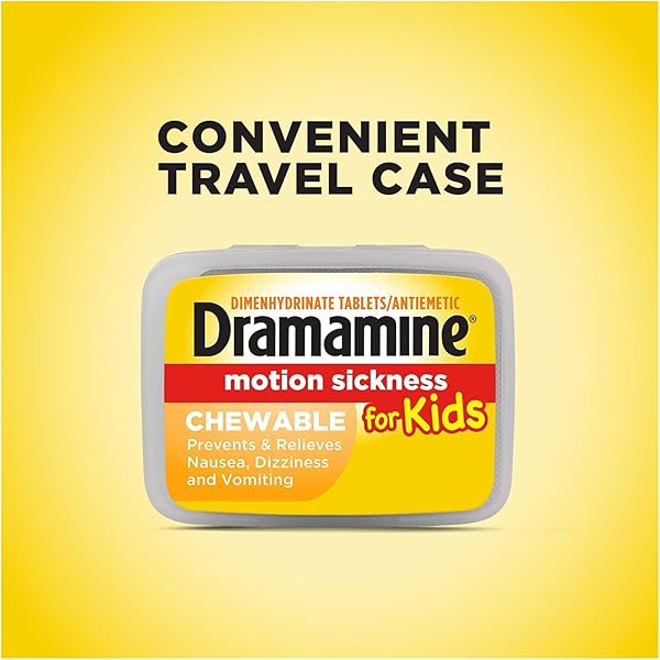 DRAMAMINE MOTION SICKNESS RELIEF FOR KIDS | CHEWABLE GRAPE | 8 COUNT