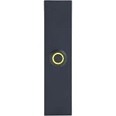 Newhouse Hardware Rectangular Lighted Wired Metal Doorbell Button in Black BT6RL, for Doorbell Chime, Buzzer, or Ringer, Door Bell Button Only, Buzzer Button with LED Button Light
