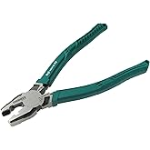 ENGINEER PZ-59 8" Heavy Duty Screw Removal Pliers Made in Japan | Carbon Steel, Side Cutting Jaws, Intermeshed Teeth, TPR Handles