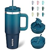 BJPKPK Tumbler With Handle And Straw 30oz Insulated Tumbler Cups With Lid Stainless Steel Travel Coffee Mug,Indigo Black