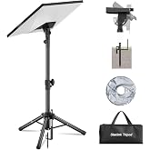 Starlink Mount Gen 3, Starlink Tripod Stand with Mount Adapter, Adjustable Height for Starlink Standard 4/4X/V3, 90&deg; Tilt Angle Adjustment Starlink Antenna Pipe Adapter (Black)