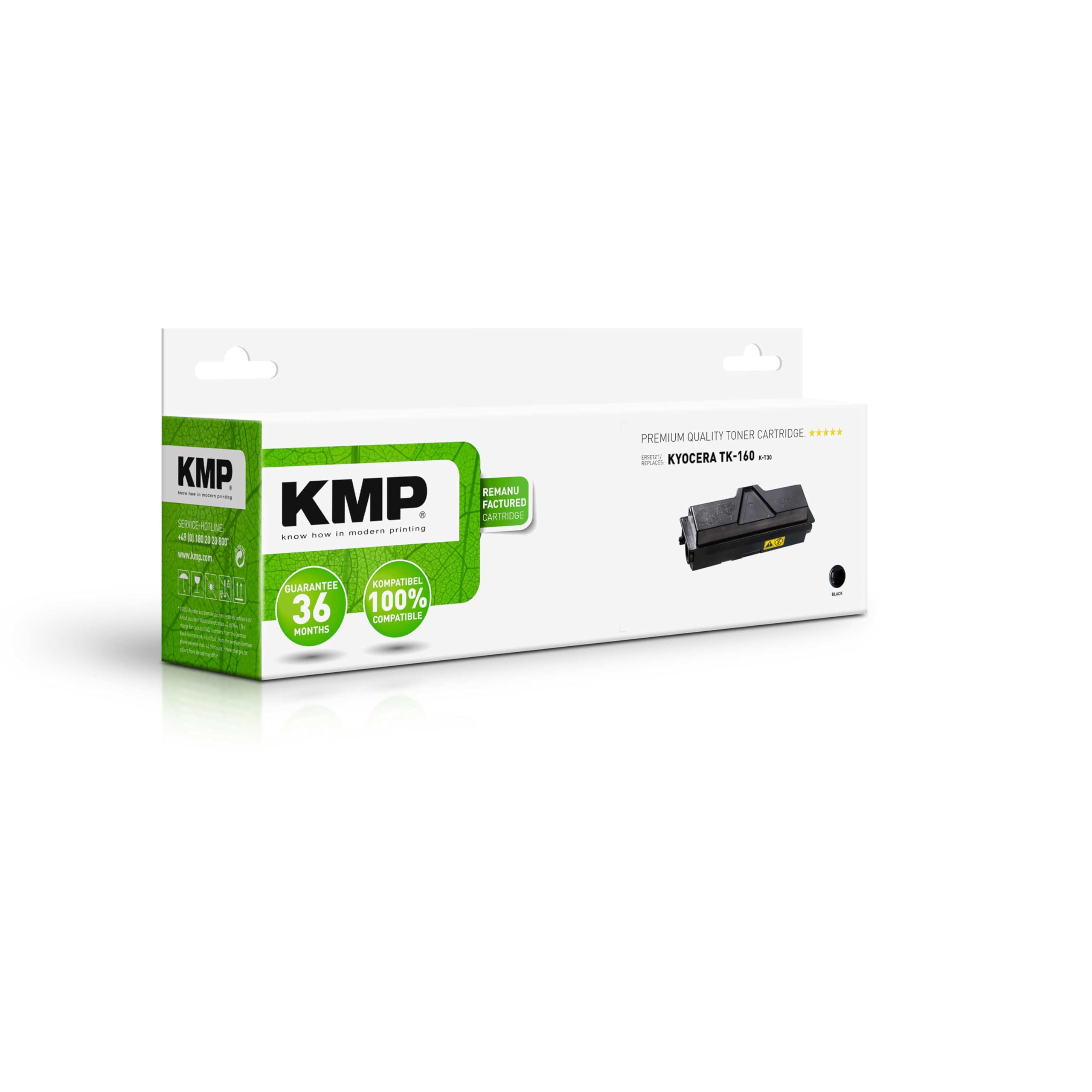 KMP K-T30 Toner Cartridge for Kyocera TK160 (1TO02LY0NL0) Black