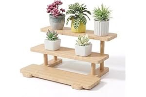 3 Tier Wooden Retail Display Riser: Rustic Retail Display Riser Earring for Selling, Jewelry, Cupcakes, Desserts, Cosmetics, 