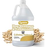 Crystalino 2-in-1 Oatmeal Shampoo for Dogs - 1 Gallon - Professional Conditioning Dog Grooming Shampoo, 1 Gallon Sensitive Hypoallergenic Dogs Shampoos, Oatmeal Gentle Puppy Shampoos Bulk Concentrate