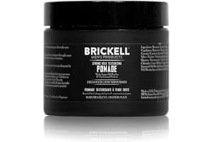 Brickell Men's Strong Hold Texturizing Pomade For Men, Natural and Organic, Pliable Fiber Pomade, 2 Ounce, Scented