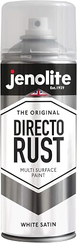 Jenolite Directorust Satin White Spray Paint 400ml Direct To Rust