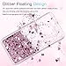 LeYi Compatible with Galaxy Note 5 Case with 2 Tempered Glass Screen Protector for Girls Women, Shiny Glitter Clear Phone Case for Samsung Galaxy Note 5, Rose Gold
