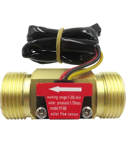 Produktbild von Digiten G3/8 Wasserdurchflusssensor – Hall-Effekt, 0,3–10 L/min, 3,5–12 V DC, Für Arduino, Raspberry Pi & RO-Filter