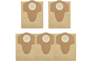 Vacuum Bags for Wet and Dry Vacuum Cleaners, 20 L Dust Collection Bag, High-Quality Filtration Paper Bag, Compatible with TC-