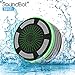 SoundBot IPX7 Waterproof 5W Bluetooth Wireless Shower Speaker with 8Hrs Playback, Built-in FM Radio Tuner, LED, Premium HD Sound, Water Weather Resistant Portable Speakerphone, SB531 (Grey)