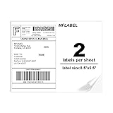 MFLABEL Half Sheet Labels with Self Adhesive, 8.5 x