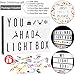 Mini LED Cinema Light Box - Doingart Cinematic Light Box, include 345 Changeable Letters with Emoji, Symbols and Numbers DIY Marquee Signs for Home and Wedding Decor (USB or Battery Powered)